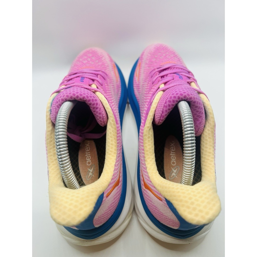 Hoka One One Women's Pink Running Sneakers with Blue Midsole - Picture 4 of 11
